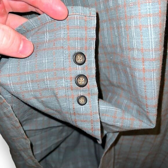 The Territory Ahead Blue and Orange Check Button Down Shirt Size L - Picture 8 of 11